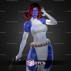 Mystique X Men with Gun H300mm STL Files