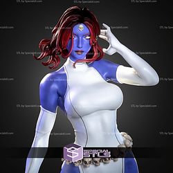 Mystique X Men with Gun H300mm STL Files