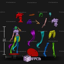 Mystique X Men with Gun H300mm STL Files