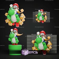 Nes STL Collection Cartridges Mario Yoshi Wall Decors Figures