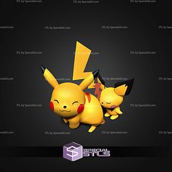 Pichu and Pikachu STL Files