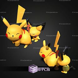 Pichu and Pikachu STL Files