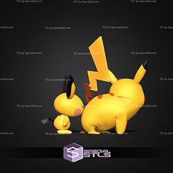 Pichu and Pikachu STL Files