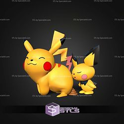 Pichu and Pikachu STL Files