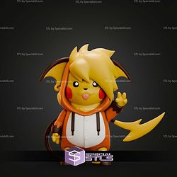 Pikachu in a Raichu Onesie STL Files