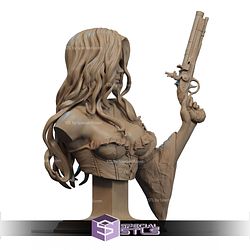 Pirate Girl and Gun Bust STL Files