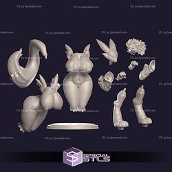 Renamon Super Thicc 200mm STL Files