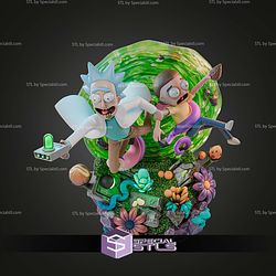 Rick and Morty Diorama 300mm STL Files