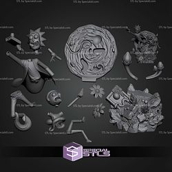 Rick and Morty Diorama 300mm STL Files