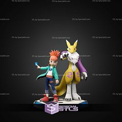Rika Nonaka Ruki Makino and Renamon STL Files