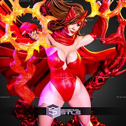 Scarlet Witch Semi Realistic 304mm STL Files