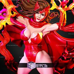 Scarlet Witch Semi Realistic 304mm STL Files