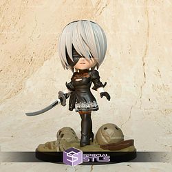 2B Nier Automata Chibi 107mm STL Files