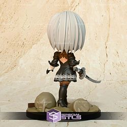 2B Nier Automata Chibi 107mm STL Files