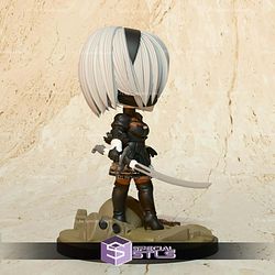 2B Nier Automata Chibi 107mm STL Files