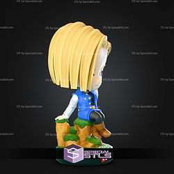 Android 18 Chibi 110mm STL Files