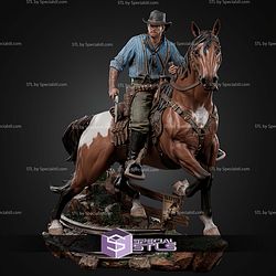 Arthur Morgan on Horse 344mm STL Files