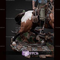 Arthur Morgan on Horse 344mm STL Files