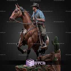 Arthur Morgan on Horse 344mm STL Files