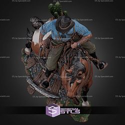 Arthur Morgan on Horse 344mm STL Files