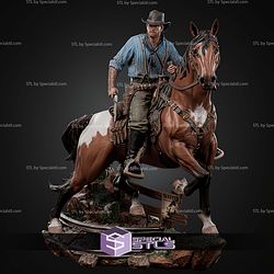 Arthur Morgan on Horse 344mm STL Files