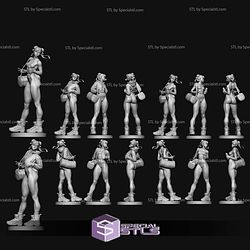 Chun Li Street Fighter Gym 299mm STL Files