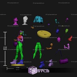Chun Li Street Fighter Gym 299mm STL Files