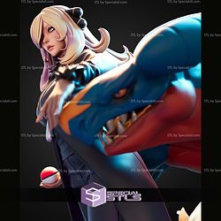 Cynthia and Garchomp 1-7 STL Files