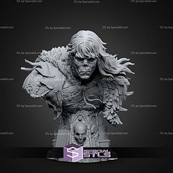 Frankenstein Monster Long Hair Bust STL Files