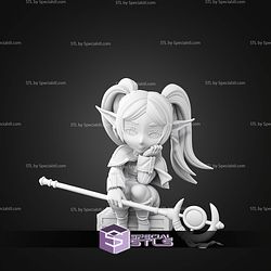 Frieren Chibi Sitting STL Files