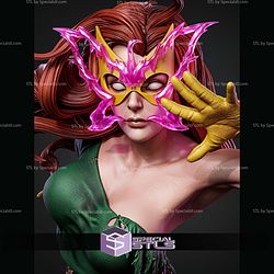 Jean Grey Portrait Bust H309mm STL Files