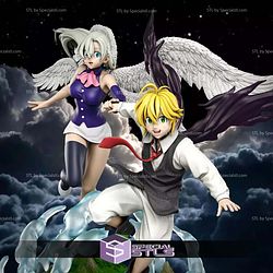 Meliodas and Elizabeth 200mm STL Files