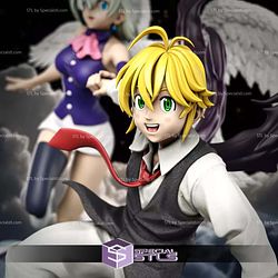 Meliodas and Elizabeth 200mm STL Files