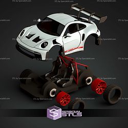 Model Kit Car STL Files Porsche 911 GT3 RS