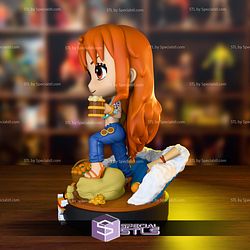 Nami One Piece Chibi 150mm STL Files