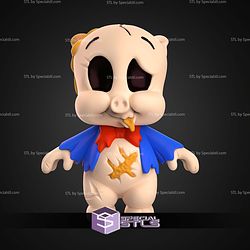 Porky Pig Chibi Zombie STL Files
