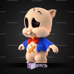 Porky Pig Chibi Zombie STL Files
