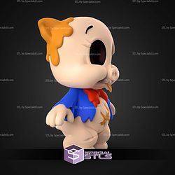 Porky Pig Chibi Zombie STL Files