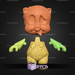 Porky Pig Chibi Zombie STL Files