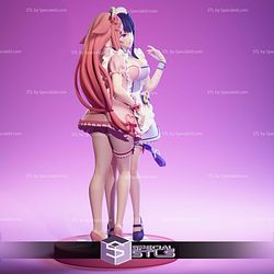 Raiden Shogun and Yae Miko Maid Girls STL Files