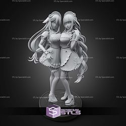 Raiden Shogun and Yae Miko Maid Girls STL Files