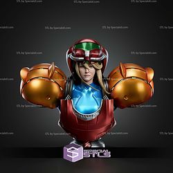 Samus Varia Suit 383mm Portrait Bust STL Files