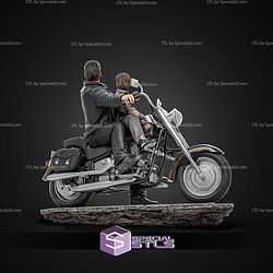 Terminator and John Connor on Motor 300mm STL Files
