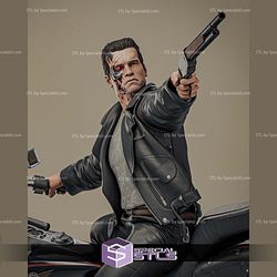Terminator and John Connor on Motor 300mm STL Files