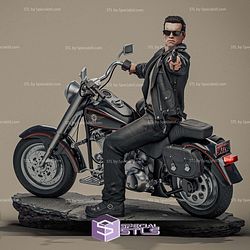 Terminator and John Connor on Motor 300mm STL Files