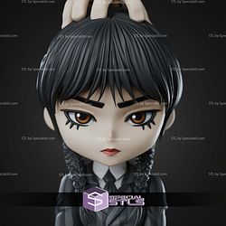 Wednesday Addams Chibi 97mm STL Files