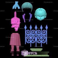 Wednesday Addams Chibi 97mm STL Files