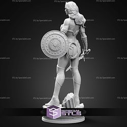 Wonder Woman Museum Pose STL Files