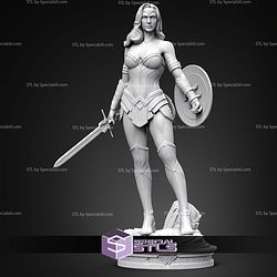 Wonder Woman Museum Pose STL Files
