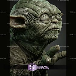 Yoda Portrait Bust 300mm STL Files